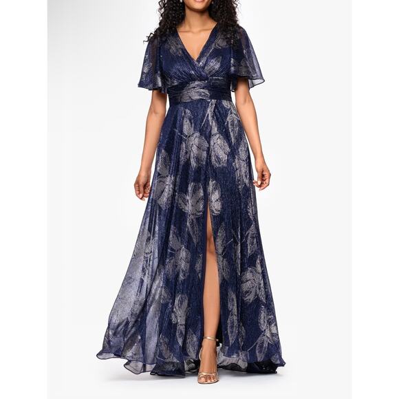 NEW NWT Betsy & Adam A25417 Full Length Chloe Navy size 4 - Picture 1 of 7